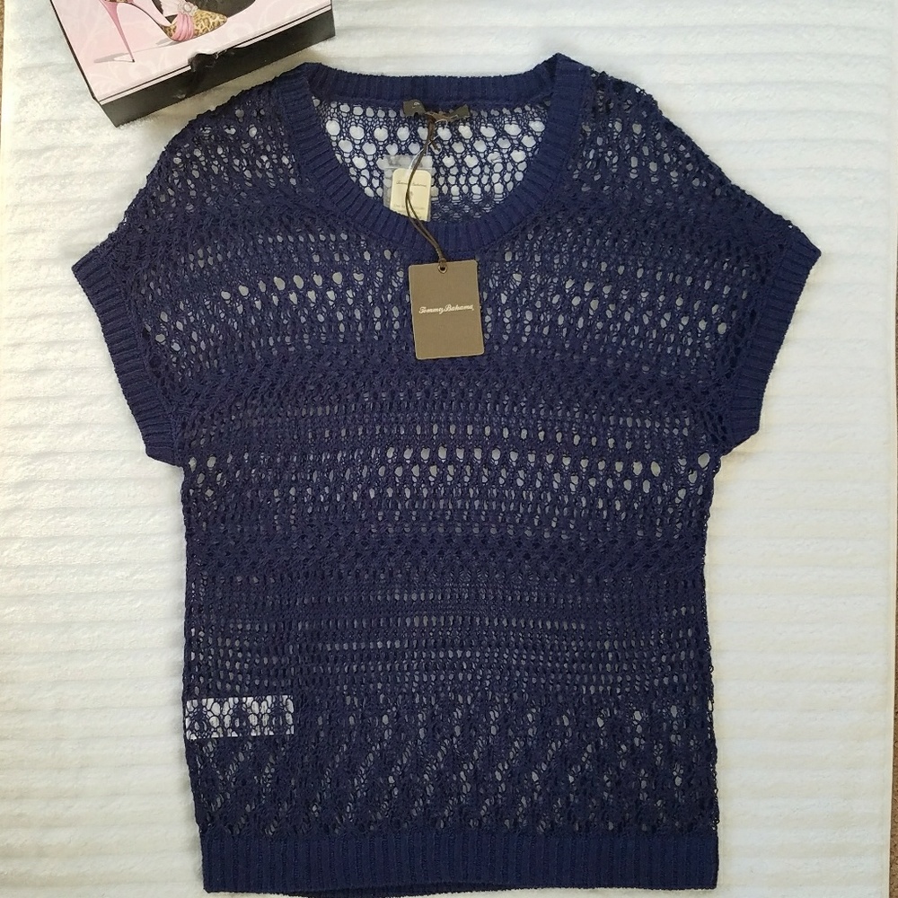 H.P.🎉Tommy Bahama open knit sweater. Size S/P.